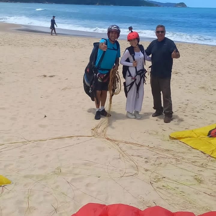 Ubatuba Zen Pressa após voo de parapente